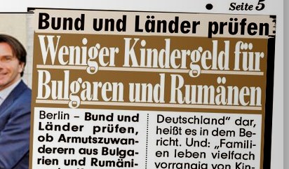 Bund und Länder prüfen: Weniger Kindergeld für Bulgaren und Rumänen.