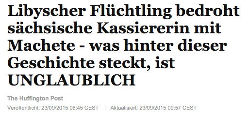 Libyscher Flüchtling bedroht sächsische Kassiererin mit Machete - was hinter dieser Geschichte steckt, ist UNGLAUBLICH