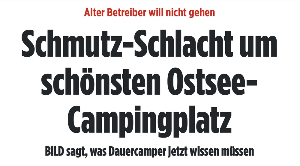 Schmutz-Schlacht um schönsten Ostsee-Campingplatz